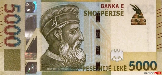 5000 Albanian Lek 2019 - Awers