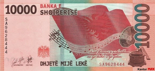10,000 Albanian Lek 2021 - Rewers