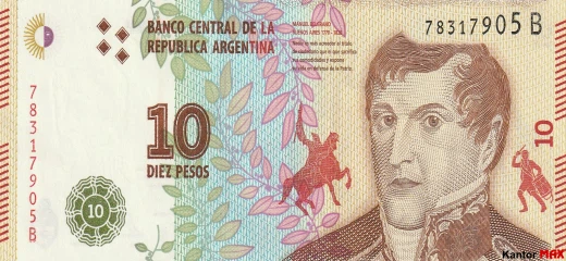 10 peso argentyĹskich edycja 2016 rok - Awers