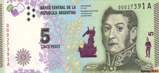 5 peso argentyĹskich edycja 1999 rok - Awers