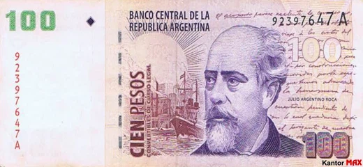 100 peso argentyĹskich edycja S - Awers