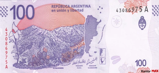100 peso argentyĹskich edycja 2018 rok - Rewers