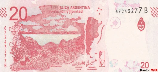 20 peso argentyĹskich edycja 2017 rok - Rewers