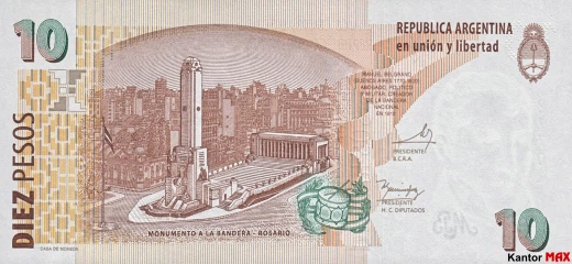 10 peso argentyĹskich edycja 1998 rok - Rewers