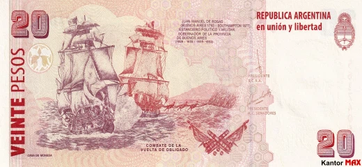 20 peso argentyĹskich edycja 2000 rok - Rewers