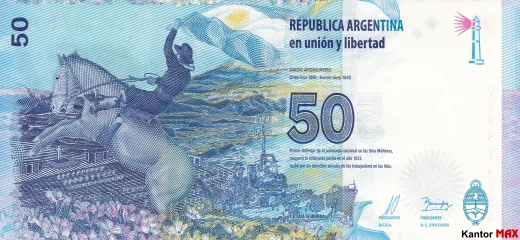 50 peso argentyĹskich edycja 2015 rok - Rewers