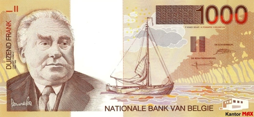 1000 franków belgijskich 1998 rok - Awers