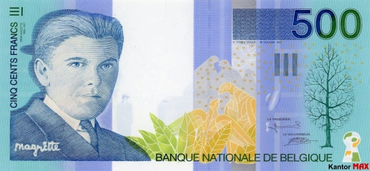 500 franków belgijskich 1998  rok - Awers