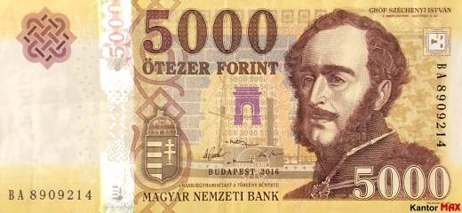 5000 угорських форинтів 2016 - Awers