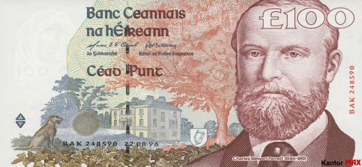 100 funtów południowo-irlandzkich 1996 rok - Awers
