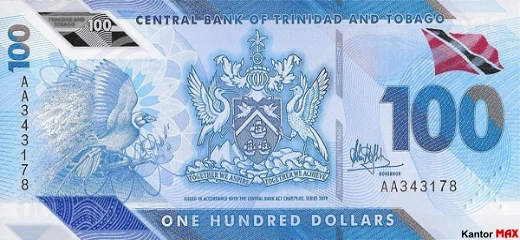 100 Trinidad und Tobago-Dollar 2020 - Awers