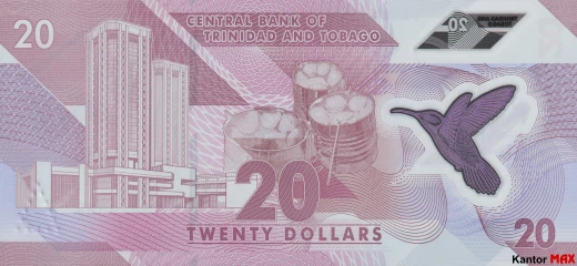 20 dolarĂłw Trynidadu i Tobago 2020 rok - Rewers