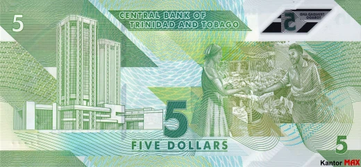 5 dolarĂłw Trynidadu i Tobago 2020 rok - Rewers