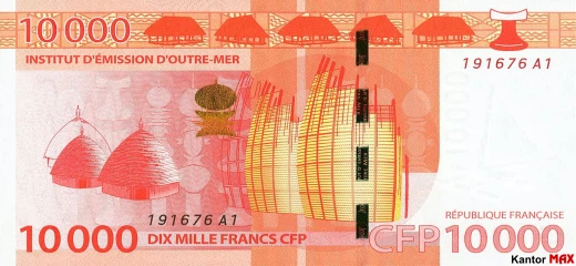 10 000 CFP franků 2014 - Awers