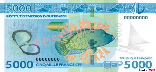 5 000 CFP franků 2014 - Awers