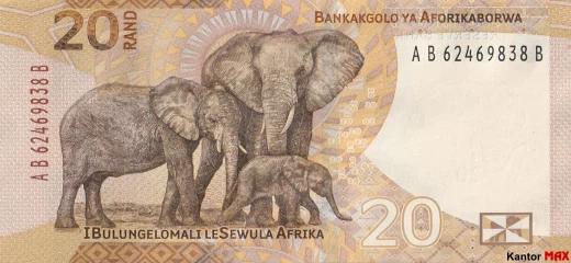 20 randĂłw poĹudniowoafrykaĹski 2018 rok - Rewers